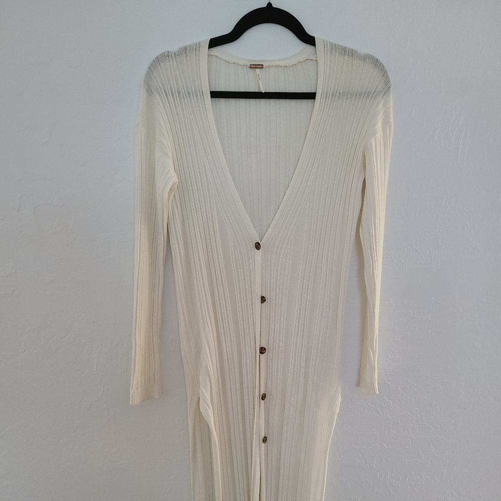NWOT Free people ribby rib cardigan